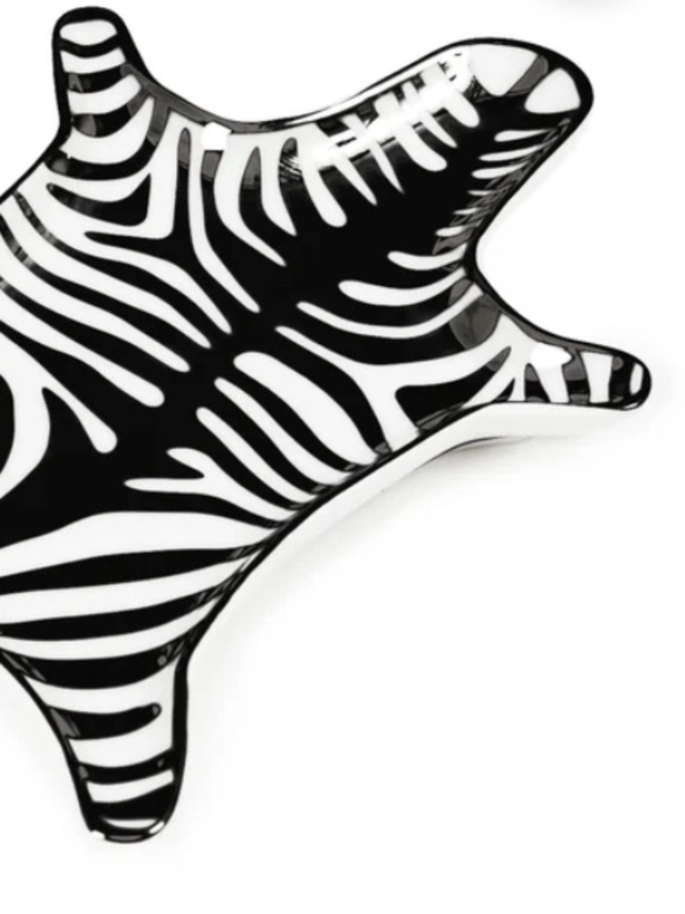 #66 Black & White Zebra Pattern Decorative Tray -
